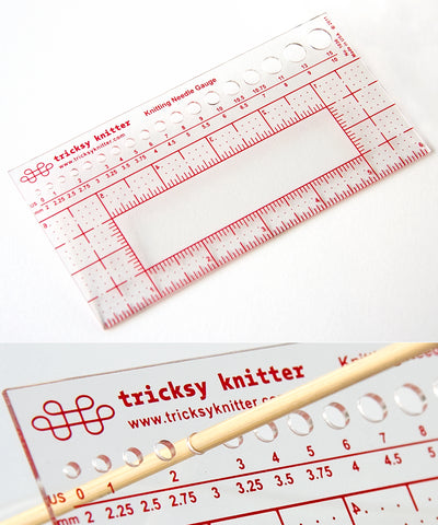 Knitting Needle Gauge and Ruler